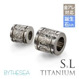 ハワイアンジュエリー ペア ペンダントトップ 金属アレルギー 対応 純チタン 刻印 無料 誕生石 チューブ Sサイズ Lサイズ チェーン別売りステンレスより軽く肌に優しい カップル プレゼント ハロウィン 【品番：TIP401SLP】