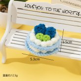 毛糸ケーキ キーホルダー 手編み風 5種類 ニット バッグチャーム かわいい スイーツ モチーフ 飾り 小物 アクセサリー 誕生日 プレゼント ギフト