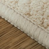 ラグ カーペット トラム アイボリー ベージュ 130×190 綿混 コットン 洗濯機OK HOT対応 床暖房対応 防ダニ抗菌 防臭 リビング グ HOT対応・床暖房対応 防ダニ