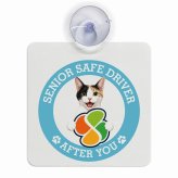 カーサイン 高齢者マーク SENIOR SAFE DRIVER ジャパニーズボブテイル 車内用 吸盤タイプ 収れん火災防止タイプ 肉球 日本製 車 ステッカー