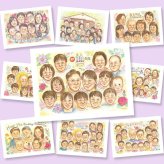 似顔絵 ギフト 結婚記念日 手描き 贈り物 プレゼント 名入れ 真珠婚 結婚30周年 結婚記念日 記念日 大人数 家族 ご夫婦 両親 夫婦 お父さん 名入れ 下書き確認 修正無料 喜ばれる かわいい サプライズ 親孝行 思い出 30周年 記念 感謝 カラフル イラスト 結婚祝い お祝い返し 贈答品 百寿祝い 同窓会 キレイ 感動 バレンタインデー オーダーメイド