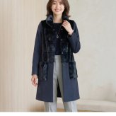 ミンク ＆ カシミヤ 混 ウール コート 一枚仕立て/Aライン/レディース 毛皮 ミンクコート ファーコート カシミヤコート アウター 秋 冬 30代 40代 50代 ギフト プレゼント 7F (01000588r)