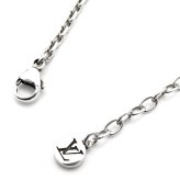 ルイヴィトン ネックレス メンズ ペンダント LV セーラー M03846 スターリングシルバー シルバー925 55cm LVイニシャル モノグラムフラワー チャーム LOUIS VUITTON ルイ・ヴィトン ヴィンテージ加工 イタリア製 ブランドアクセサリー 新品 正規品 誕生日プレゼント ギフト