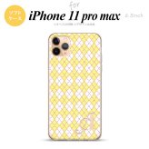 iPhone11ProMax iPhone11pro max スマホケース ソフトケース アーガイル 黄 紫 +アルファベット メンズ レディース nk-i11pm-tp1405i