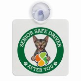 カーサイン 高齢者マーク SENIOR SAFE DRIVER ライコイ 車内用 吸盤タイプ 収れん火災防止タイプ 肉球 日本製 車 ステッカー