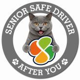カーサイン 高齢者マーク SENIOR SAFE DRIVER シャルトリュー マグネット 強力 直径13cm 肉球 日本製 車 ステッカー