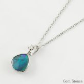 上質 ブラックオパール ネックレス 0.988ct ダイヤモンド プラチナ Pt900 ペンダント シンプル エレガント 上品 レディース 宝石 ダイヤ 一粒 一石 ジュエリー 10月 誕生石 プレゼント