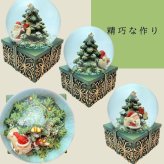 【送料無料】南貿易 Φ100mm  サンタ スノードーム オルゴール内蔵 QE45451 クリスマスツリー メロディー 音楽 癒し キラキラ おしゃれ かわいい 雪 インテリア 置物 装飾 雑貨 オブジェ オーナメント デコレーション プレゼント ギフト 贈り物 誕生日 記念日 手動 グッズ
