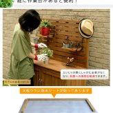 ガーデン エクステリア 天然木 パネル付き収納庫100 倉庫 屋外 室内 コンテナ ベランダ 木製 作業棚 吊り棚 新生活