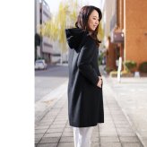 ウール コート レディース フード付き ダブル フーディー 秋 冬 アウター ライトグレー サイズ S/M/L/LL/3L 通勤 ウールコート ビジネス ロングコート フーデッドコート ギフト プレゼント 5F (08000208r)