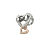 パンドラ PANDORA Two-tone Openwork Infinity Heart Charmブレスレットチャームレディース 782642c00 シルバー ローズゴールド