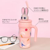 ハンドル付き ストロータンブラー 700ml 保冷 保温 ステンレス タンブラー 真空二重構造 真空断熱 ズートピア ディズニー ジュディ サンリオ マイメロディ クロミ シナモロール マスコット付き 大容量 広口 ストロー付き ステンレスマグ Disney sanrio ドリンクホルダー対応