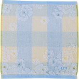 【直送】アーヴェーヴェー 婦人タオルハンカチ [26-0146-146] AVT-524 YE チェック 花イエロー a.v.v 綿100% ミニタオル タオルハンカチ 吸水 肌触り抜群 上品 レディース ギフト 贈り物 内祝い お返し プレゼント