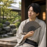 扇子 メンズ おしゃれ グレンチェック チェック 紺 カーキ 男性用 上品 大人 ビジネス 浴衣 和装 名入れ プレゼント ギフト