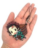 鬼滅の刃 炭治郎 竈門炭治郎つままれストラップ　 チャーム　イヤホンジャック　キーホルダー