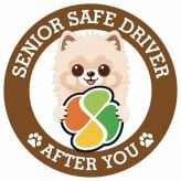 カーサイン 高齢者マーク SENIOR SAFE DRIVER ポメ柴 ステッカー シール 直径13cm 肉球 日本製 車