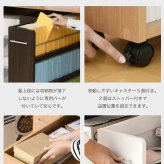 ラック キャスター付き 収納 押入れ 本棚 4個セット 幅19.5 奥行78 .5 隙間 スリム ワゴン 棚 3段 大容量 CD DVD 本 漫画 整理 スライド 収納庫 おしゃれ 新生活