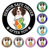 カーサイン 高齢者マーク SENIOR SAFE DRIVER スモールミュンスターレンダー マグネット 強力 直径13cm 肉球 日本製 車 ステッカー