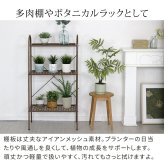 ラック オープン３段 「TWILL」 ツイル TW002 シェルフ 棚 オープンシェルフ３段 スチール アイアン 幅60 フラワー スタンド 花台 植木鉢 プランター 室内 屋外 店舗 オフィス スリム おしゃれ 収納 間仕切り パーテーション 新生活