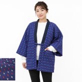 日本製 はんてん 綿入り どてら NI-50 縞柄 格子 絣 メンズ レディース あったか 防寒着 部屋着 ハンテン 半天 クリスマスギフト敬老の日 30代 40代 50代 60代 70代 80代