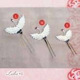 【 ハレの日のお祝いに 】 つまみ細工 鶴 かんざし 選べる形と色 髪飾り ヘアアクセサリー ヘッドドレス 和装 白無垢 振袖 袴 結婚式 成人式 卒業式 伝統工芸 ルルズ Lulu＊s