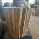 植木鉢 おしゃれ 木製 大型 丸型 16.5号 15号 11号 チークウッド コニック L M Sサイズ 鉢カバー 高級 北欧 室内 屋内 屋外 兼用 観葉植物用 サボテン 特大 玄関 インテリア プランター 深型