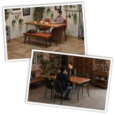 infinite ダイニングテーブル W150 IFDT0406 食卓 幅150cm 奥行75cm 高さ72cm ヴィンテージ おしゃれ 幅150 pcデスク 奥行75 デスク 天然木 無垢 新生活