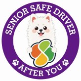 カーサイン 高齢者マーク SENIOR SAFE DRIVER スピッツ ステッカー シール 直径13cm 肉球 日本製 車