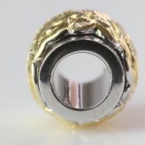 ハワイアンジュエリー シルバー ペアペンダントトップ 2個セット バレル 2トーン コーティング シルバー925 ネックレス チェーン別売 ペンダントヘッド カップル 夫婦 プレゼント ハロウィン 【品番：SP3211P】