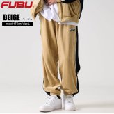 FUBU フブ ロングパンツ メンズ ベロアパンツ イージーパンツ トラックパンツ ルーズシルエット ウエストゴム ブランド 秋 冬 ロゴ 刺繍 大きいサイズ XL XXL オーバーサイズ アメカジ レディース ストリート系 黒 2025fw karlas