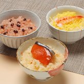 敬老の日 ギフト　 京・料亭 わらびの里  料亭一膳 炊き込み ご飯｜赤飯90g×3、 鮭ごはん・ちりめんごはん・ちらし寿司 各90g×2 ｜敬老の日メッセージ付【お届け期間：9月19日～9月21日】 遅めの お中元 ※沖縄・北海道は配送不可　送料無料