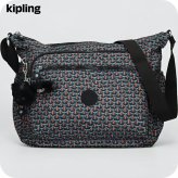 キプリング ショルダーバッグ レディース ブランド Kipling ギャビー ロゴ ワンポイント 総柄 KI3186-7FP Geo Feather