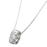 K10 ホワイトゴールド ダイヤモンド リングペンダント ネックレス 天然ダイヤ WG 10金 ジュエリー レディース アクセサリー ギフト プレゼント 贈り物 誕生日 記念日