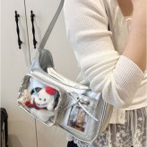 推し活 バッグ ぬいショルダー 通販 ミニショルダーバッグ クリアポケット 推し活グッズ オタ活 ぬいぐるみショルダー ショルダーバック 斜めがけバッグ 見せバッグ トレカケース デコバッグ かばん バック 小さめかばん シンプル レディースバッグ おしゃれ