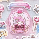 サンリオキャラクターズ ジュエルマシュマロシール 集合 (スパークルジュエル) 文具 Sanrio