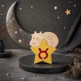 国産ヒノキ 星座の組み木｜牡牛座 ♉｜4/20〜5/20生まれ｜木製インテリア・誕生日プレゼント