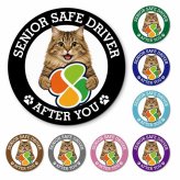 カーサイン 高齢者マーク SENIOR SAFE DRIVER サイベリアン マグネット 強力 直径13cm 肉球 日本製 車 ステッカー