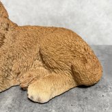 犬の置物 寝そべる秋田犬 横幅31cm woobia ウービア 大きい かわいい おしゃれ ガーデン インテリア オブジェ 可愛い プレゼント 北欧 玄関 雑貨 動物 モダン 面白い 庭 ギフト 屋外 家 リアル 玄関先 ガーデンオーナメント