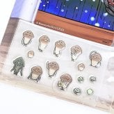 おさわり探偵 なめこ栽培キット シールデコキーホルダー