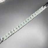 天然ひすい喜平チェーン形12mm本翡翠ブレスレットステンレス留め金