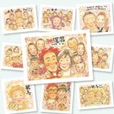 還暦のギフトに、大切な瞬間を、あたたかく残せます。ラッピング対応で、贈り物として渡しやすい似顔絵です。 似顔絵 還暦 ギフト 手描き プレゼント 名入れ 贈り物 還暦 お祝い 記念 誕生日 大人数 おばあちゃん 祖母 祖父 おじいちゃん 修正無料 下書き確認 名入れ かわいい サプライズ そっくり 似てる 還暦 一生もの 長寿 傘寿 色紙 節目 家族 傘寿祝い 喜ばれる カラフル イラスト