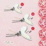 【 ハレの日のお祝いに 】 つまみ細工 鶴 かんざし 選べる形と色 髪飾り ヘアアクセサリー ヘッドドレス 和装 白無垢 振袖 袴 結婚式 成人式 卒業式 伝統工芸 ルルズ Lulu＊s