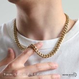 ステンレス 喜平ネックレス チェーンネックレス 幅5タイプ 長さ3サイズ ゴールドネックレス 18KGP 6面カット 細身 太め 極太 シンプル 重厚感 普段使い メンズ 男性 金属アレルギー対応