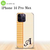 iPhone14 ProMax iPhone14 Pro Max スマホケース 背面ケース ハードケース チェック ボーダー オレンジ +アルファベット 2022年 9月発売 nk-i14pm-1602i