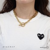 ステンレス マンテルネックレス アンカー チェーンネックレス 18KGP ゴールド シルバー シンプル 存在感 メタル お洒落 錨 レディース 女性 金属アレルギー対応