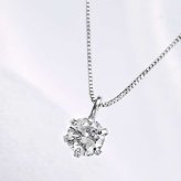 ダイヤモンド ネックレス 0.2ct 純プラチナ ペンダント ダイヤ レディース ジュエリー アクセサリー 4月 誕生石 天然石 シンプル 上品 華奢 贈り物 ギフト プレゼント