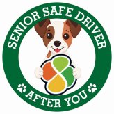 カーサイン 高齢者マーク SENIOR SAFE DRIVER ジャックラッセルテリア ステッカー シール 直径13cm 肉球 日本製 車