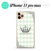 iPhone11ProMax iPhone11pro max スマホケース ハードケース 王冠 緑 メンズ レディース nk-i11pm-1456