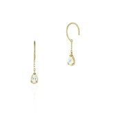 【無料ラッピング】  ヨンドシー 4℃ EAU DOUCE４℃ K10イエローゴールド ピアス ホワイト トパーズ ブランド 正規品 新品 ギフト プレゼント 人気 おすすめ 誕生日 記念日 クリスマス 送料無料