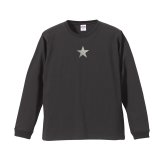 Tシャツ 星 GTO 5.6オンス ハイクオリティー ロングスリーブTシャツ グレージュブラック リミテッド 期間限定 2年連続入賞のデザイン メンズ レディース 普段着に オリジナルデザイン 特攻服 オラオラ系 暴走族 暴走天使 卒業式 ヤンキー チョイ悪 おしゃれ